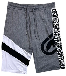 Ecko Unltd Men's Panel Stitched Activewear Shorts in Grey Marled - Picture 1 of 3