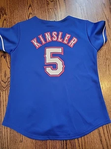 Majestic Ian Kinsler Texas Rangers Jersey baseball MLB Womens Size Small Top - Picture 1 of 10