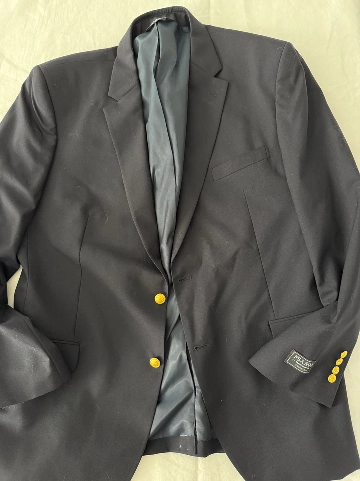 Blazer JOS A BANK Azul Marino 100% Lana Dos Botones 46L NUEVO NUEVO CON ETIQUETAS Foto 1 de 4
