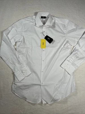 BOSS Hugo Boss Regular Fit Gordon Stretch Button Up White Shirt NWT Size 41/16 - Image 1 of 4