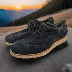 Cole Haan Grand Original Men's 12M Wingtip Lunarlon Light Blue Leather Shoes - Picture 1 of 7