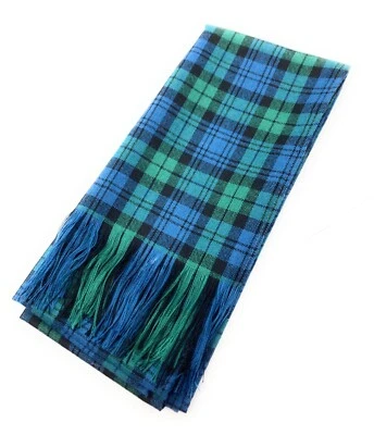 HIGHLAND TWEED Damen reine Wolle volle Größe Campbell antike Tartanschärpe - Made in Scotland