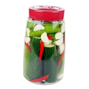 Fermentation Jar with Dual Venting Valve Airlock Lid Wide Mouth Glass 1.8L - Picture 1 of 7