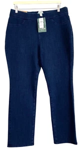 NWT LL Bean Classic Fit Super Stetch Jeans 18P Pull On High Rise Straight Leg - Picture 1 of 20