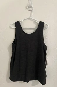 Old Navy Active Breathe On Charcoal Gray Tie-Back Tank Girls Size 8 Medium - Picture 1 of 7