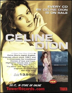 Celine Dion A New Day Has Come album ad 2002 Tower Records advertisement print - Picture 1 of 3