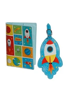 Fun Novelty Space Cadet Luggage Tag and Passport Cover Set - Picture 1 of 1