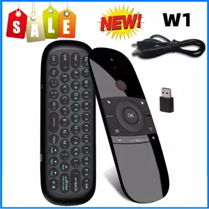 W1 2.4GHz RF Wireless Keyboard Air Mouse IR Remote TV PC C5R9 w 300mAh Battery - Picture 1 of 9