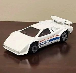 HOT WHEELS LAMBORGHINI COUNTACH LP500S 1987 MATTEL White Wheels Bent In Some - Picture 1 of 12