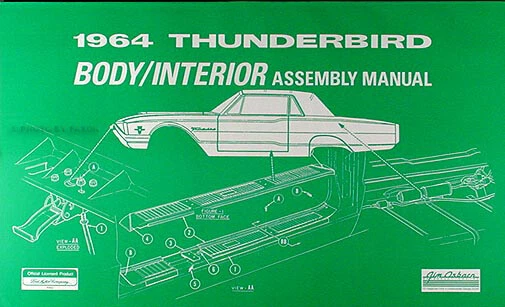 Thunderbird 1964 carrocería e interior montaje manual Ford T Bird asientos moldura ventana Foto 1 de 1