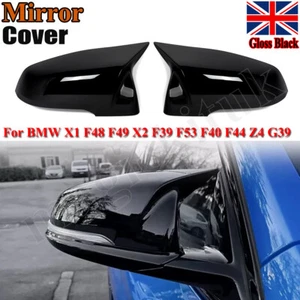 For BMW F48 F39 F40 F53 F44 G29 Supra Wing Mirror Cover Caps Shell Glossy Black - Picture 1 of 14