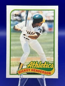 1989 Topps gehandelt RICKEY HENDERSON #48T HOF Oakland Leichtathletik - Bild 1 von 2