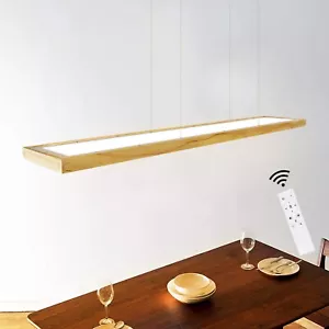 LED Hängeleuchte Fernbedienung Esstisch Pendelleuchte dimmbar Holz rustikal 38W - Bild 1 von 8