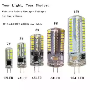G4 LED Corn Light 2W 3W 5W 9W 12W 3000-6000K Light Bulb 12V 220V Silicone Lamp - Picture 1 of 7
