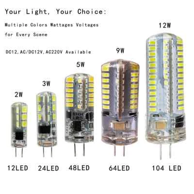 G4 LED Corn Light 2W 3W 5W 9W 12W 3000-6000K Light Bulb 12V 220V Silicone Lamp - Image 1 of 4