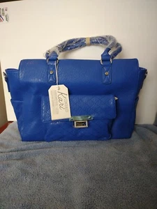 Damsel In Defense Concealed Kari Purse Handbag Tote Blue Conceal Carry Shoulder - Picture 1 of 10