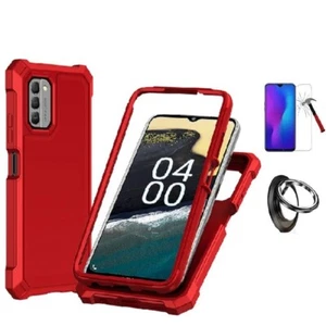 For Nokia C300, Full Body TPU Cover Case + Ring/ Tempered Glass - Picture 1 of 33