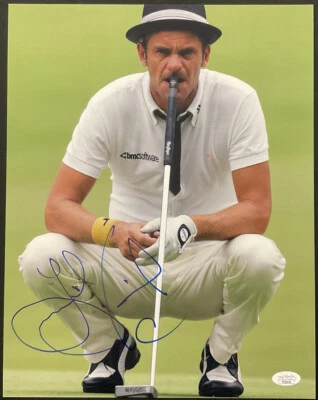 Foto de golf firmada por Jesper Parnevik autografiada 11x14 Putting Look PGA JSA TT20116 Foto 1 de 4