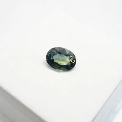 Tri-Color Tourmaline 1.50ct - 8x6mm Oval - Blue/Yellow/Green Tourmaline Gemstone - Image 1 of 4
