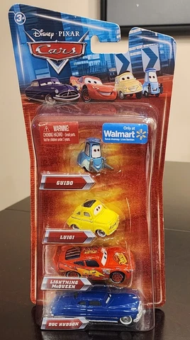 Disney Pixar Cars 4 Pack Walmart Exclusive GUIDO LUIGI LIGHTNING MCQUEEN DOC Cover