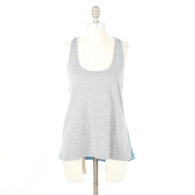 Gypsy05 Blouse XS Blue Tie-Dye Silk Knit Racerback Scoop Neck Tank Top Foto 1 de 4