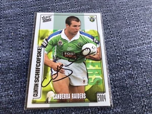 Clinton Schifcofske Select 2004 canberra raiders Signed Nrl Trading Card - Picture 1 of 1