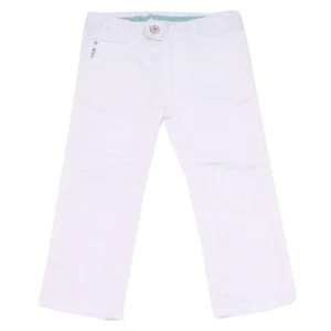 1843S pantalone bimba ARMANI JUNIOR cotone bianco pant trouser kid - Picture 1 of 4
