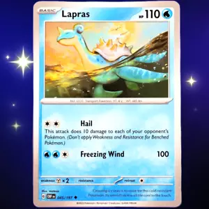 Lapras - Poco común - Juego de cartas coleccionables Pokémon llamas de obsidiana escarlata y violeta #045/197 - Imagen 1 de 3