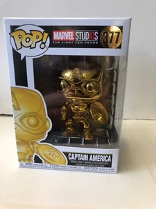 Vinilo Funko POP dorado cromado Capitán América Marvel Studios (377) nuevo en caja - Imagen 1 de 1