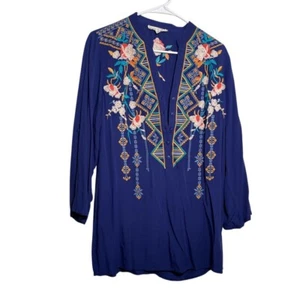 Blusa Luna Moon Para Mujer Pequeña Cuello en V Popover Bordada Floral Top - Imagen 1 de 11