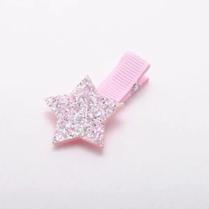 Polyester Glitter Hair Clips-Sparkle Little Star Baby Geometric Accessories 5PCS - Picture 1 of 18