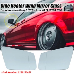 LH+RH Side Heated Wing Mirror Glass For Mercedes-Benz S/C/E-Class W212 W204 C63 - Foto 1 di 10