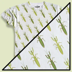 Razortown All Over Print Praying Mantis T-shirt - Picture 1 of 7