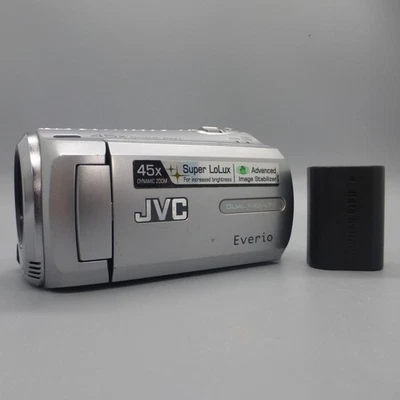 JVC Everio GZ-MS210SEK Handheld High Definition HDD Camcorder Silver Tested - Image 1 of 4