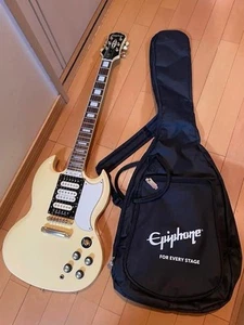 Epiphone G-400 SG maßgefertigte E-Gitarre 3 Humbucker weiße Oberfläche aus... - Bild 1 von 8