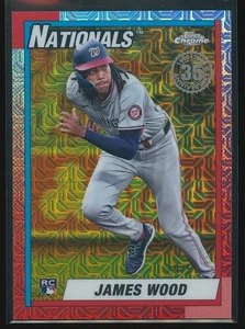 James Wood 2025 Topps Chrome 1990 Gold Refractor Jersey Number RC 29/50 - Picture 1 of 2