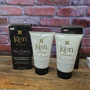 Lot of 2 KERI RENEWAL Skin Firming Lotion Fibronectin Collagen NEW in BOX - Picture 1 of 10