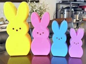 PEEPS BUNNY Nistbehälter 4er Set, gelb großer Hase 12 Zoll gebraucht - Bild 1 von 3