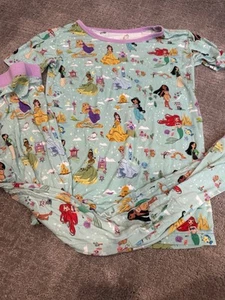 Little Sleepies Disney Princess Pajamas Size 9/10 - Picture 1 of 2