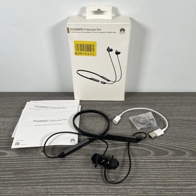 Huawei FreeLace Pro Wireless Earphones | Black | Tested & Working - Image 1 of 4