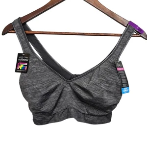Bali Comfort Cool Gray Bra 2XL Extra Large Seamless Knit-In Zones Support NWT - Picture 1 of 8