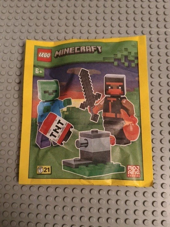 LEGO MINECRAFT NINJA, ZOMBIE & TNT LAUNCHER LIMITED EDITION FIGUR ORIGINAL OVP  - Bild 1 von 1