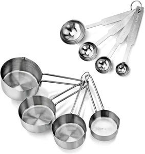 42917 Edelstahl 8-teiliges Messbecher und Löffel Kombi-Set - Bild 1 von 9