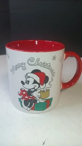 Minnie Mouse Disney -Feliz Navidad- Taza Grande Blanca Roja - Imagen 1 de 5