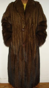 Men's 50" Long Sable Fisher Fur Coat Size 42-44 FREE SHIPPING Excellent Conditio - Picture 1 of 6