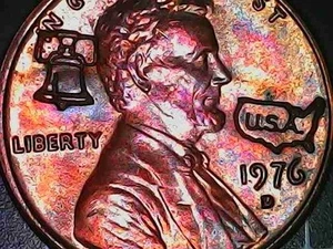 1776-1976-D Bicentennial Lincoln Penny - Picture 1 of 2