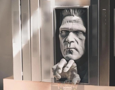 Frankenstein Monster Book Nook - Halloween Horror Estante Decoración Sujetalibros  Foto 1 de 3