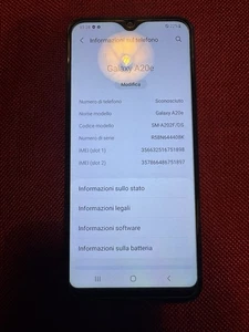 SMARTPHONE SAMSUNG GALAXY A20e SM A202F DUAL SIM 32 GB 5.8" 4G LTE BLU - Foto 1 di 4