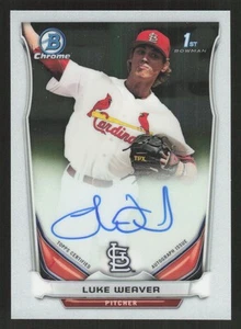 2014 Bowman Draft Luke Weaver Auto Chrome Draft Pick Autographs #BCA-LW Card - Picture 1 of 2
