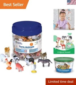 Unique 60-Piece Toddler Farm Animal Set - Perfect for Counting and Sorting - Picture 1 of 10